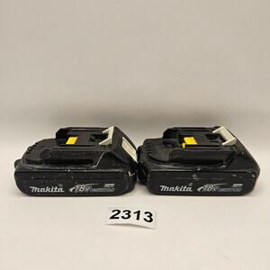 LOT OF 2 NON WORKING MAKITA BL1815 18V RECHARGEABLE LITHIUM BATTERY